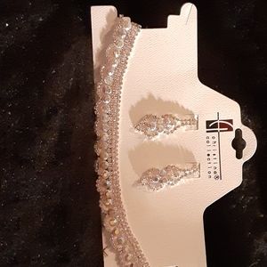 Rhinestone necklace set